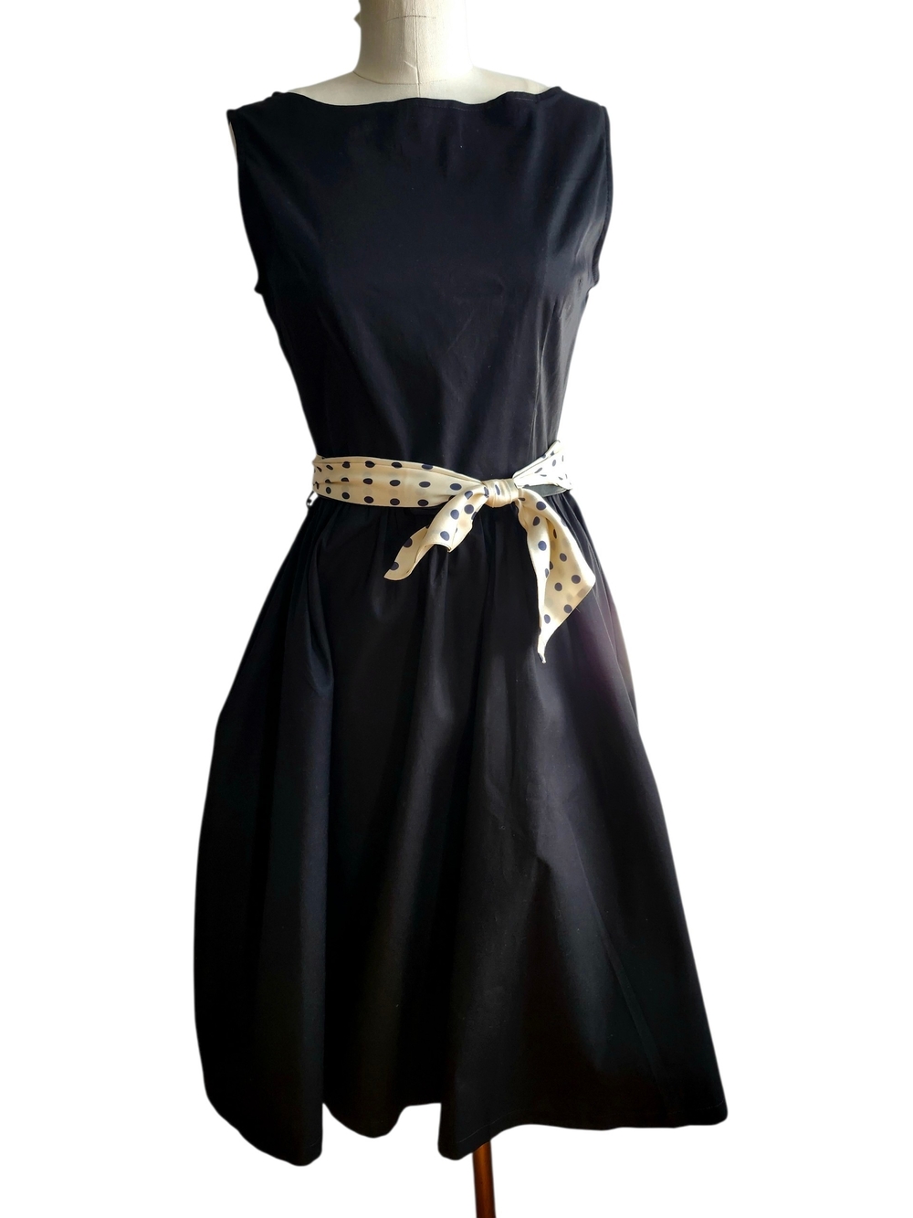 VTG BNWT Lindy Bop Black Audrey Swing Dress 1950s Rockabilly Pinup US XS / UK8